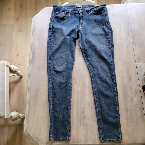 Signature by Levi's Strauss & Co Modern Skinny Jeans Women 16 L/C Blue Dark Wash - Picture 1 of 10